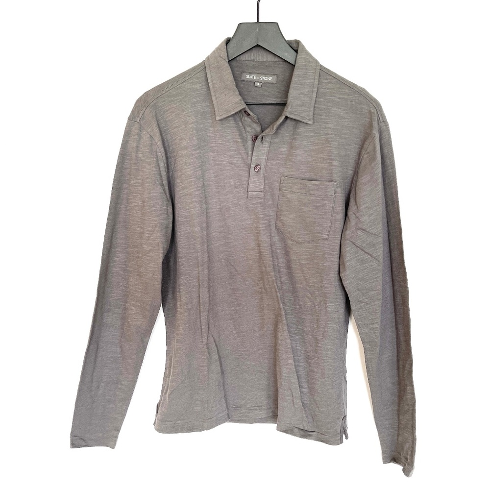 Slate & Stone Men's Long Sleeve Cotton Polo